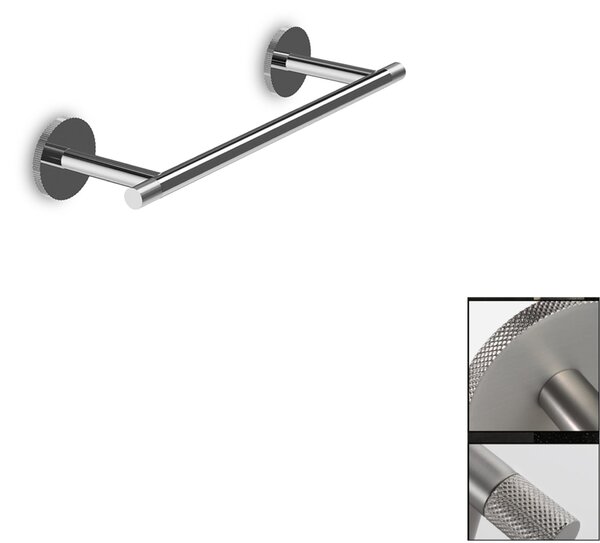 Porta Salviette da Bidet Piccolo cm 30 TEXTURE dimensioni 30x9xh4,6 cm In acciaio inox lucido Stile Industriale contemporaneo