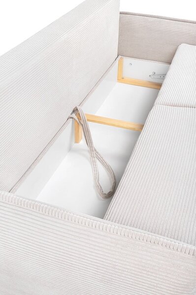 Divano letto in velluto a coste beige 218 cm Tori - Bonami Selection