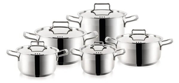 Set di pentole in acciaio inox da 10 pezzi Anett - Orion