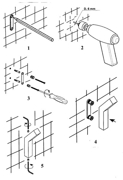 Appendino da muro linea in acciaio inox 304 linea XONY 1.50x4.7xh10 cm in acciaio inox Lucido