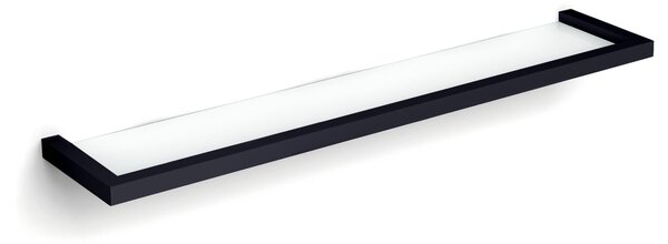 Mensola in acciaio inox 304 linea XONY dimensioni 60x12xh 1,6 cm finitura nero opaco made in italy