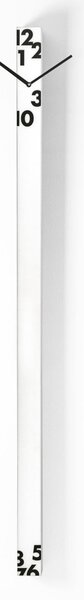 Orologio da parete verticale 6xh150cm Il tempo stringe realizzato in legno colore bianco