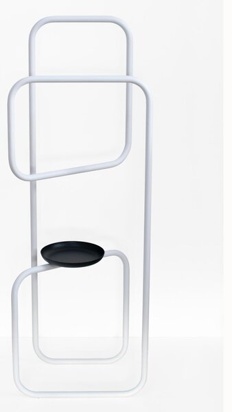 Servomuto tubo di in metallo in metallo con vaschetta vuota tasche dimensioni 42x27xh 118 cm peso 7 kg colore bianco/Nero