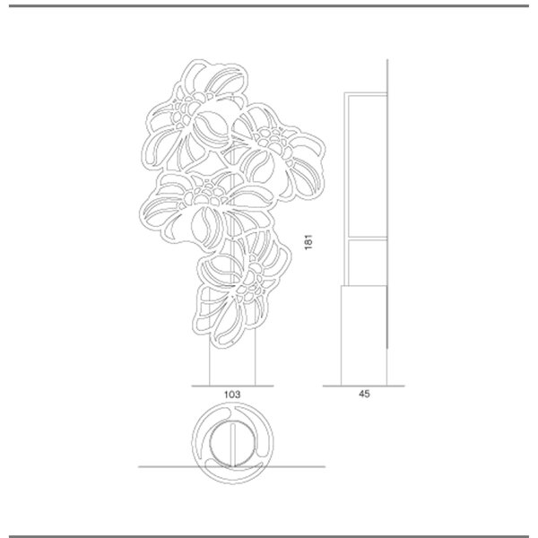Paravento, Portaombrelli in legno ignifugo Acciaio Jasmine in Acciaio Dimensioni 103x45xh 181 cm bianco grigio
