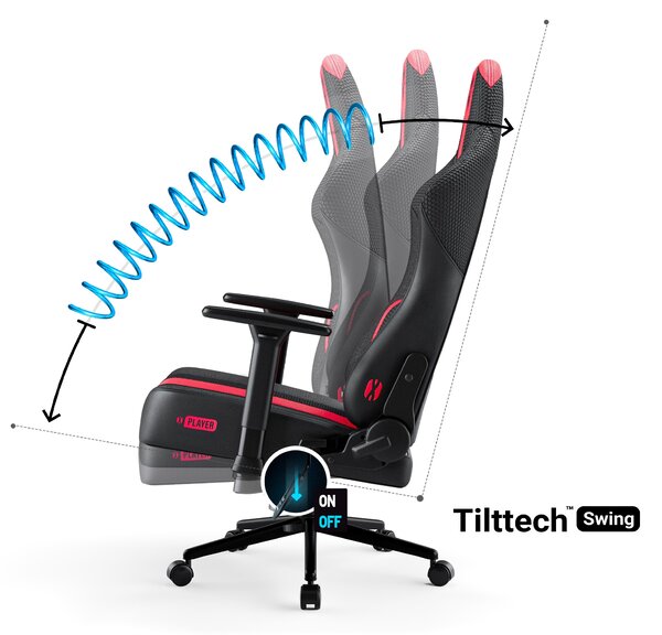 Sedia In Tessuto Diablo X-Player 2.0 Small: Cremisi Antracite