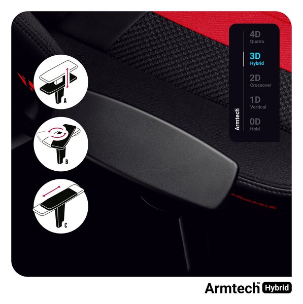 Sedia In Tessuto Diablo X-Player 2.0 Small: Cremisi Antracite