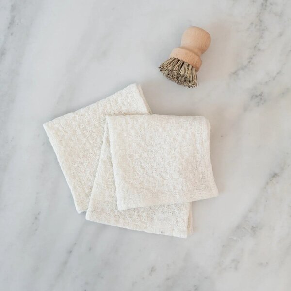 Asciugamani di lino in set da 2 26x26 cm Undyed - Linen Tales