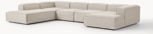 Divano XL componibile in misto lino Lennon