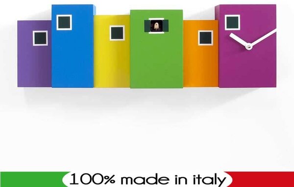 Orologio a cucu BURANO 50xh16cm realizzato in legno