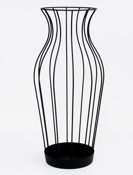 Portaombrelli Hydria in Acciaio diametro 34xh74 cm Nero