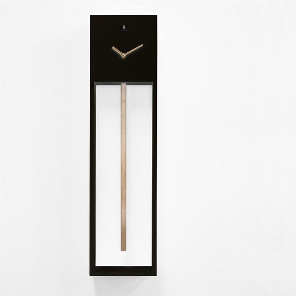 Orologio cuc� in legno 20x12xh78 cm Uaigong nero con asta oro