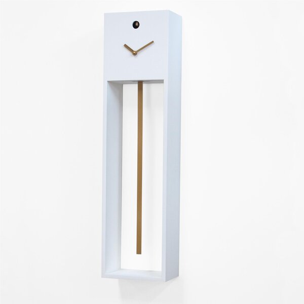 Orologio cuc� in legno 20x12xh78 cm Uaigong Bianco con asta oro