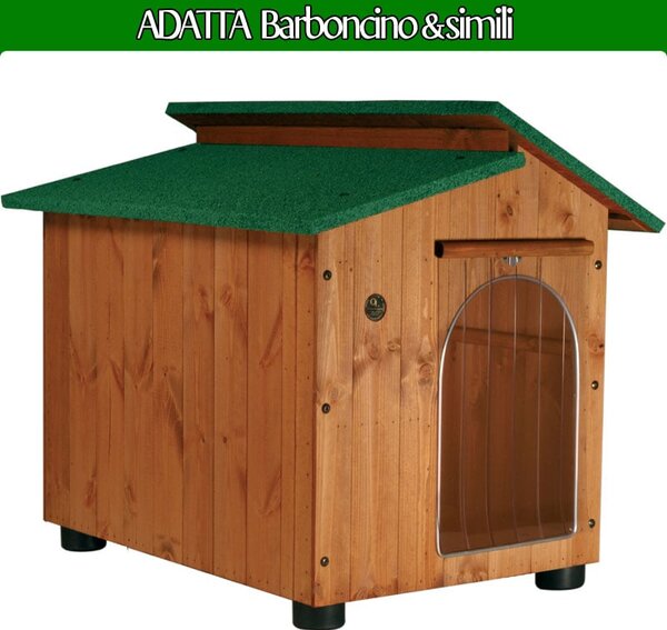 Cuccia per Cane Barboncino e simili in legno con tettino coibentato spessore legno 1 cm collaudo per 130 Kg