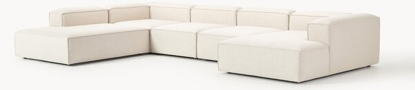 Divano XL componibile in misto lino Lennon