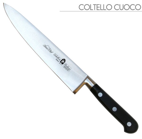 Coltello cuoco forgiato Manici in POM per alimenti 15 cm colore nero. resistente in lavastoviglie
