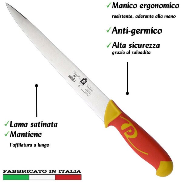 Coltello per scannare lama inox 2 mm Manici in polipropilene gomma antiscivolo atossici. trattamento germicida. adatto lavastoviglie