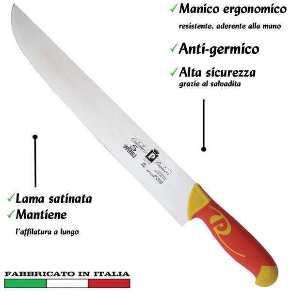 Coltello modello francese lama inox Manici in polipropilene gomma antiscivolo atossici. trattamento germicida. adatto lavasto