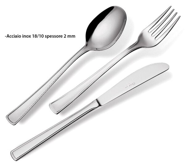 Servizio posate 24 Pezzi AMBASSADOR inox 18/10 Lucidato a specchio 2 mm