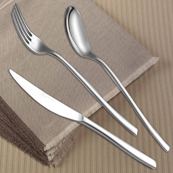 Servizio Posate CELINE 24 pezzi acciaio inox 1810 Finitura LUCIDA spessore 4.5 mm in scatola EME