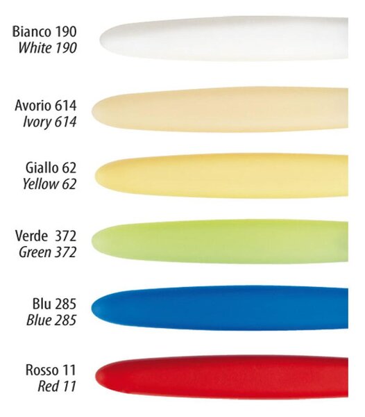 Set Posate colorate 4 pezzi LIGHT 1 Coltello 1 Forchetta 1 Cucchiaio 1 Cucchiano caffe in acciaio
