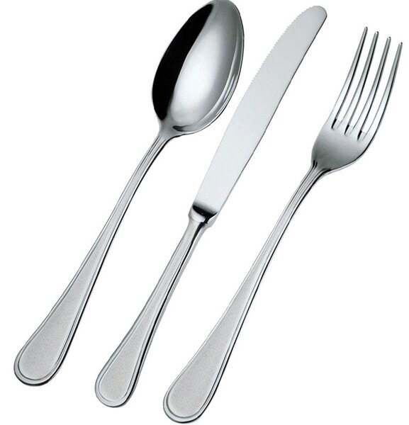 Servizio Posate IMPERO SABBIATO 24 pezzi acciaio inox 1810 Sabbiato spessore 2.5 mm in astuccio regalo EME