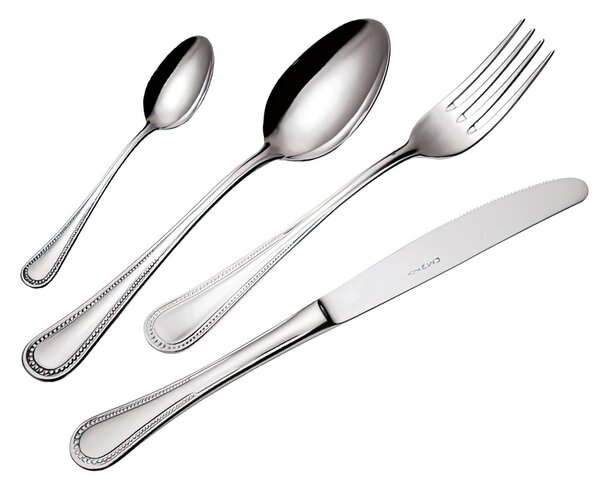 Set Posate Posate 2.5 mm PRIVILEGE 1 Coltello 1 Forchetta 1 Cucchiaio 1 Cucchiano caffe in acciaio 1810 Lucido a Specchio