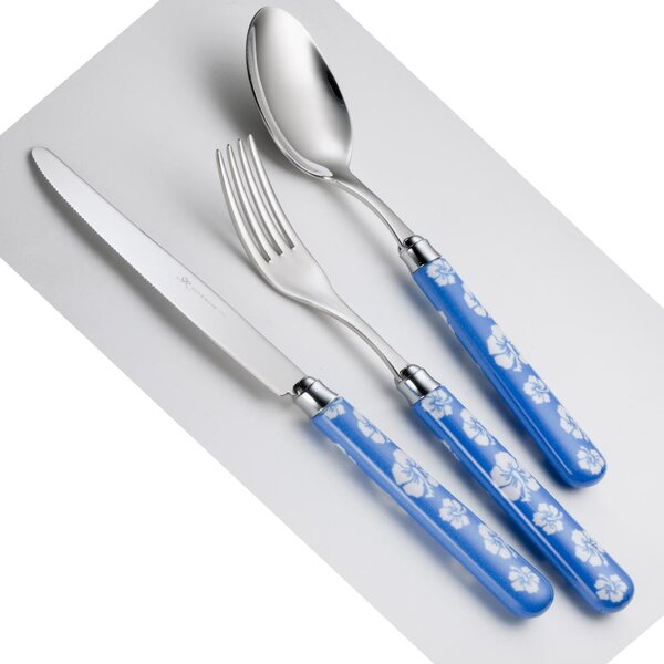 Set Posate colorate TIARRE' 1 Coltello 1 Forchetta 1 Cucchiaio 1 Cucchiano caffe in acciaio 1810