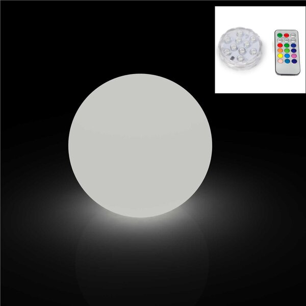 Lampada Sfera MOON Trasparente per interno esterno diametro 30 cm con illuminazione RGB immergibile e telecomando
