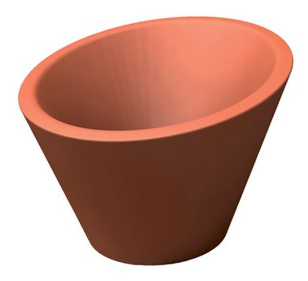 Portavaso Dorico per esternointerno in polietilene Terracotta 680xh370xh500