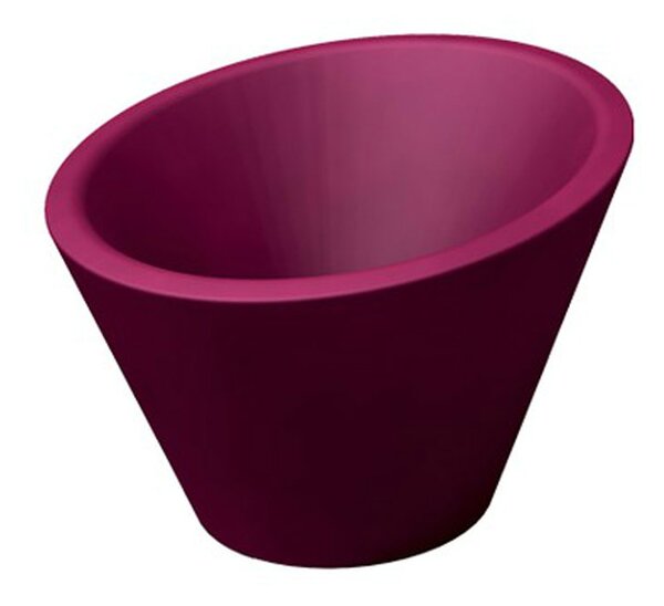 Portavaso Dorico per esternointerno in polietilene Prugna 680xh370xh500