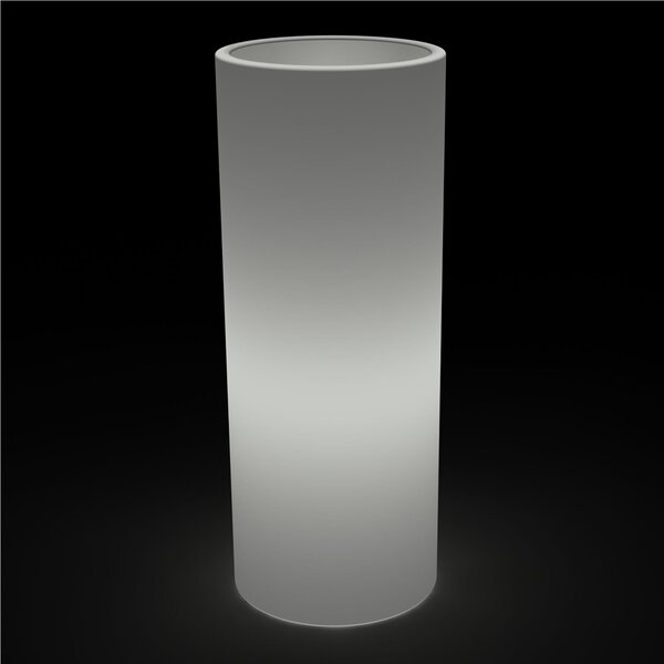 Vaso Porta vaso, BAROCCO in polietilene 35xh90 cm Modello Ionico spessore 2 mm colore neutro con kit luce E27