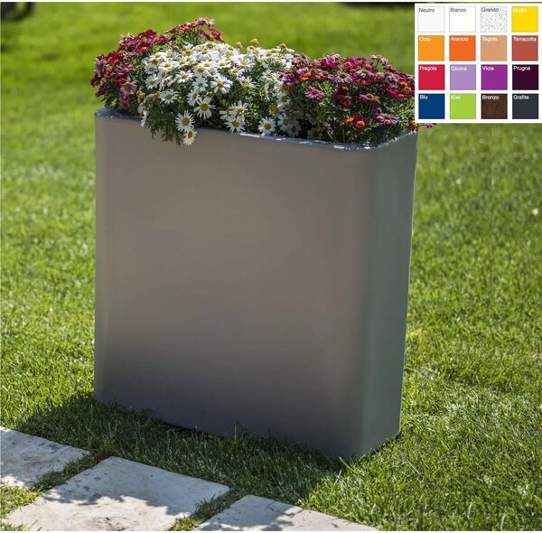 Vaso Porta vaso, h70 Modello BLOG Dimensioni 70x30xh70 cm ideale x l'esterno si pu� piantumare direttamente al suo interno dotato di foro di scolo colore tortora