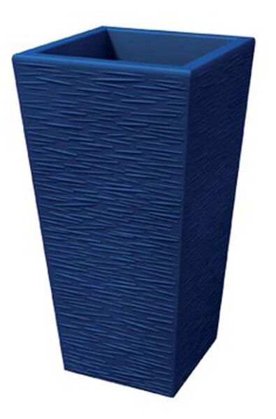 Portavaso Vaso in polietilene EGIZIO rustico 30x30xh 39 cm ideale per arredare al meglio sia un ambiente interno che esterno Blu