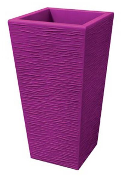 Portavaso Vaso in polietilene EGIZIO rustico 30x30xh 39 cm ideale per arredare al meglio sia un ambiente interno che esterno Viola