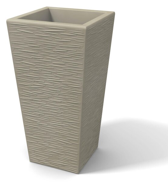 Portavaso Vaso in polietilene EGIZIO rustico Dimensioni 34x24x h 66 cm ideale per arredare al meglio sia un ambiente interno che esterno tortora