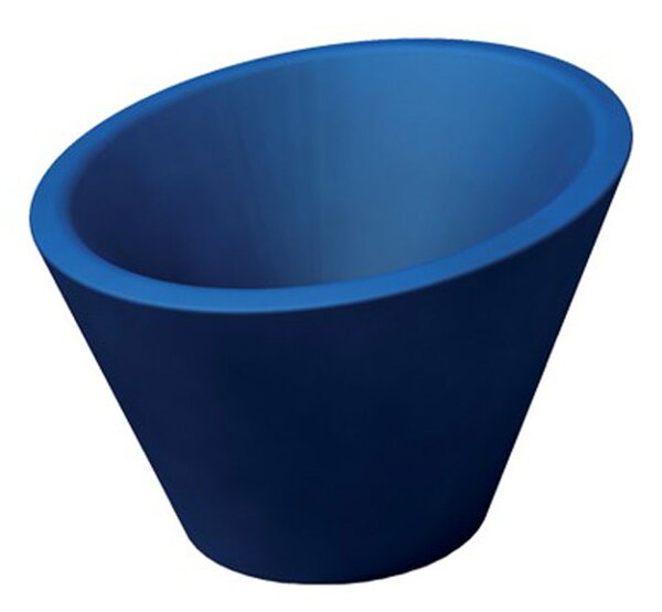 Portavaso Dorico per esternointerno in polietilene Blu 680xh370xh500