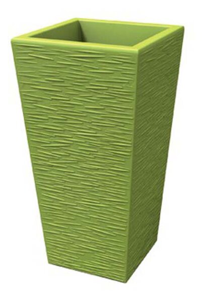 Portavaso Vaso in polietilene EGIZIO rustico 30x30xh 39 cm ideale per arredare al meglio sia un ambiente interno che esterno Kiwi