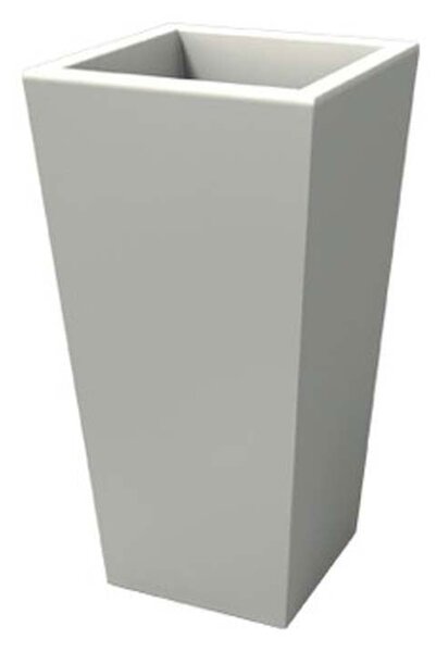 Porta vaso Vaso in polietilene EGIZIO LISCIO 32x22x53 cm ideale per arredare al meglio sia un ambiente interno che esterno Bianco