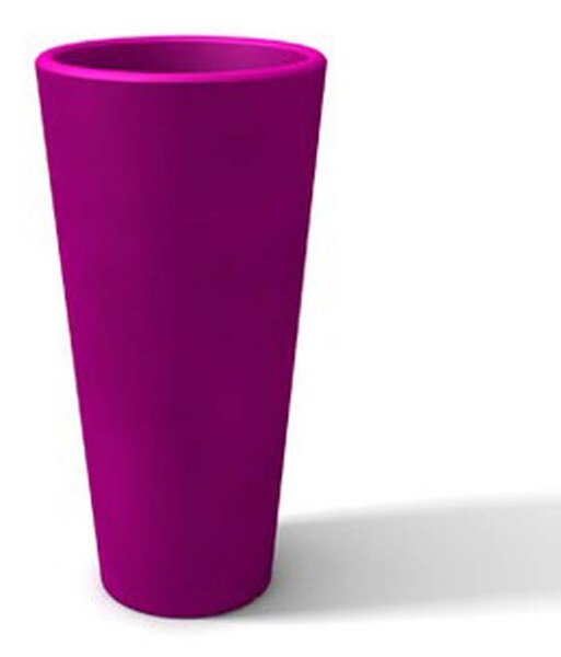 Portavaso alto in polietilene GOTICO liscio 90 cm ideale per interno ed esterno diametro superiore 45 cm inferiore 30 cm colore Viola