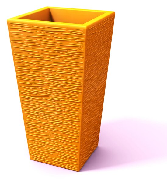 Portavaso Vaso in polietilene EGIZIO rustico Dimensioni 34x24x h 66 cm ideale per arredare al meglio sia un ambiente interno che esterno Ocra