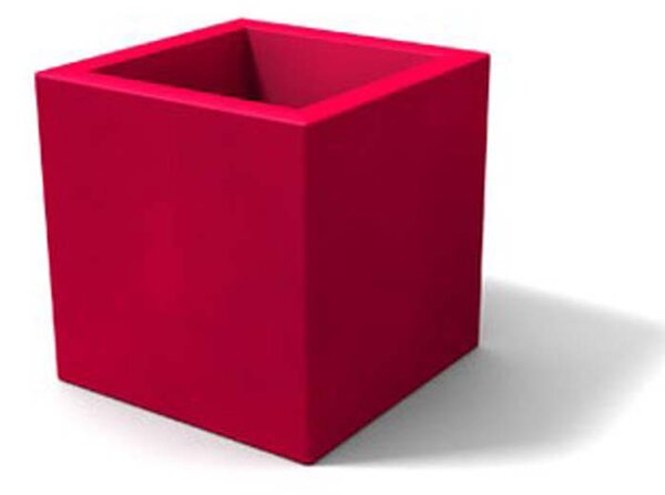 Porta vaso in polietilene MODELLO ELLENICO liscio Dimensioni 35 x35xh 35 cm uso interno esterno colore Fragola