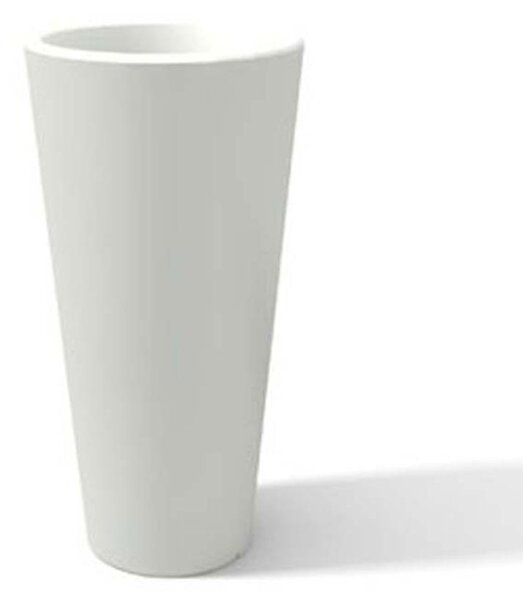 Portavaso alto in polietilene GOTICO liscio 90 cm ideale per interno ed esterno diametro superiore 45 cm inferiore 30 cm colore trasparente