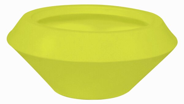 Vaso Tondo in Polietilene Liscio con sottovaso OLIMPICO dimensioni 50x22xh 15 cm - diametro interno 36 cm adatto interno esterno colore Kiwi