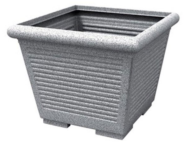 Vaso quadro MILLERIGHE In Polietilene con sottovaso 50 cm Dimensioni 48x34x h 39 cm - 40 Litri colore tegola