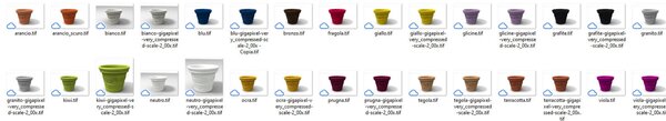 Vaso festonato in Polietilene con decoro a rilievo TONDO dimensioni 80x43xh 64 cm adatto interno esterno colore neutro