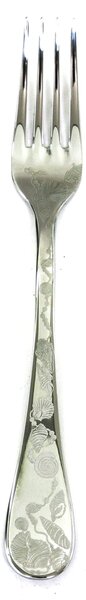 Forchetta da tavola Venere inox 18/10 decoro conchiglie mepra The Luxury Art