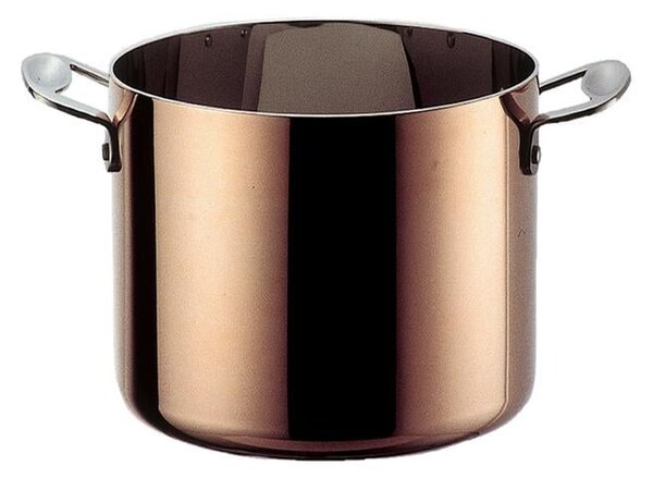 Pentola Alta 2 maniglie diametro 20 cm -4 Lt Linea Toscana Rame-Alluminio-Acciaio
