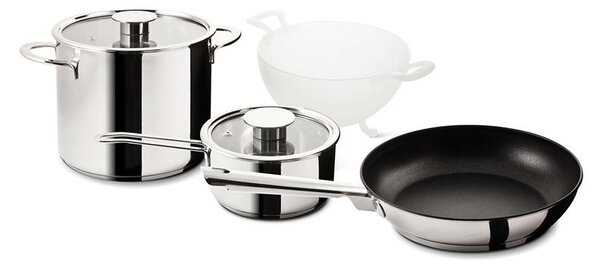 Batteria di Pentole Mepra Every Day Design per 2 persone in acciaio inox 1810