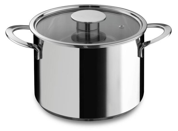Pentola Alta con Coperchio GOURMET cm 20 in acciaio inox 18/10