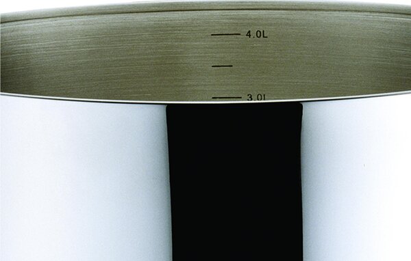 Casseruola Alta ENERGIA Trimetallo diametro 18 cm - 2,5 Lt Acciaio Inossidabile 18/10, Alluminio e acciaio + coperchio incluso